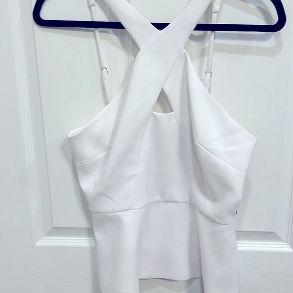 Never worn, white BCBG white halter top. Very classy and timeless - Picture 4 of 4